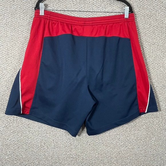 Nike Shorts Mens XL Blue Red Drawstring Pull On Athleisure Swoosh Activewear‎ - Picture 5 of 10